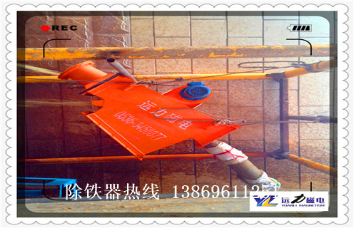 管道式永磁自卸除鐵器，管道式永磁自卸除鐵器_遠(yuǎn)力管道式永磁自卸除鐵器12000高斯 可定制工作原理_安裝示意圖